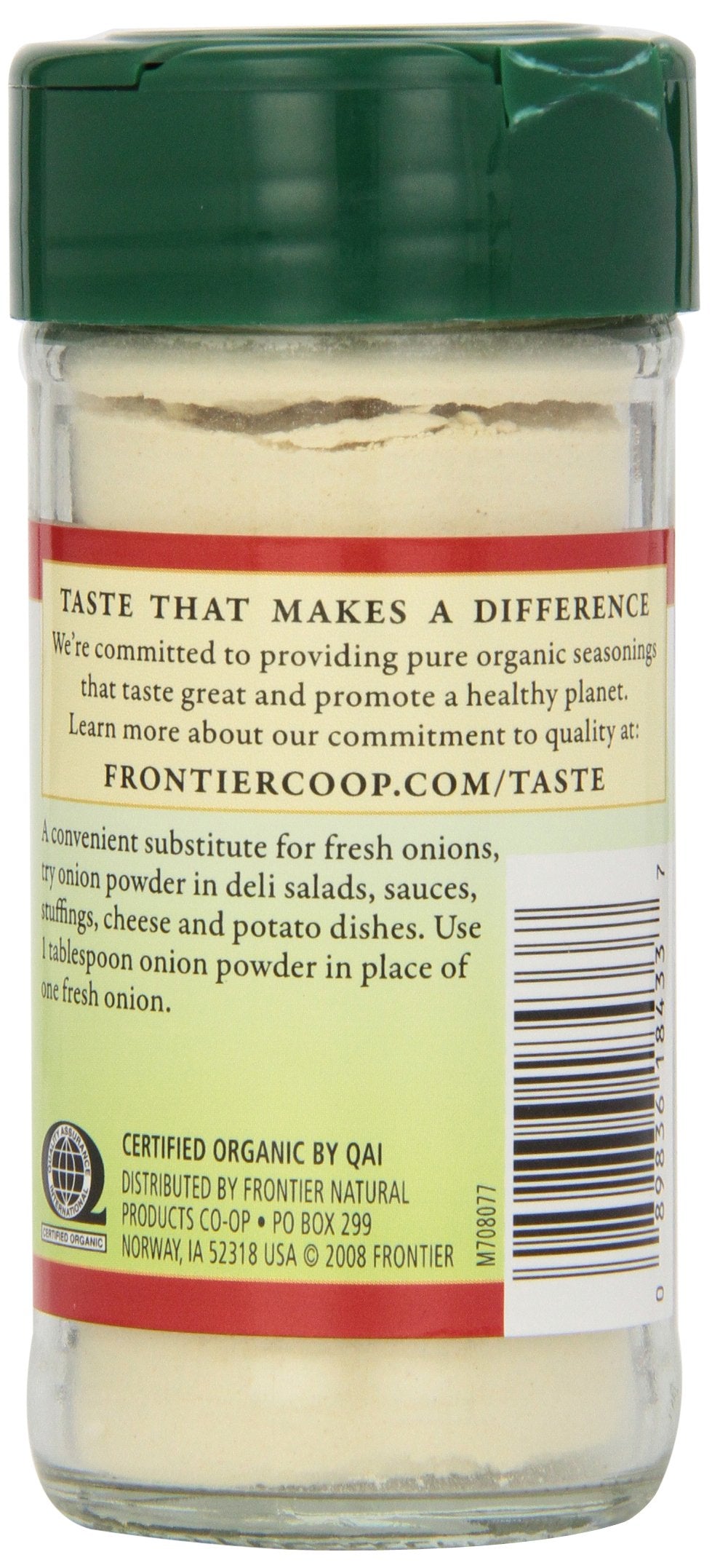 Frontier Organic Spices, Onion Powders, 2.1 Ounce (Pack Of 4)