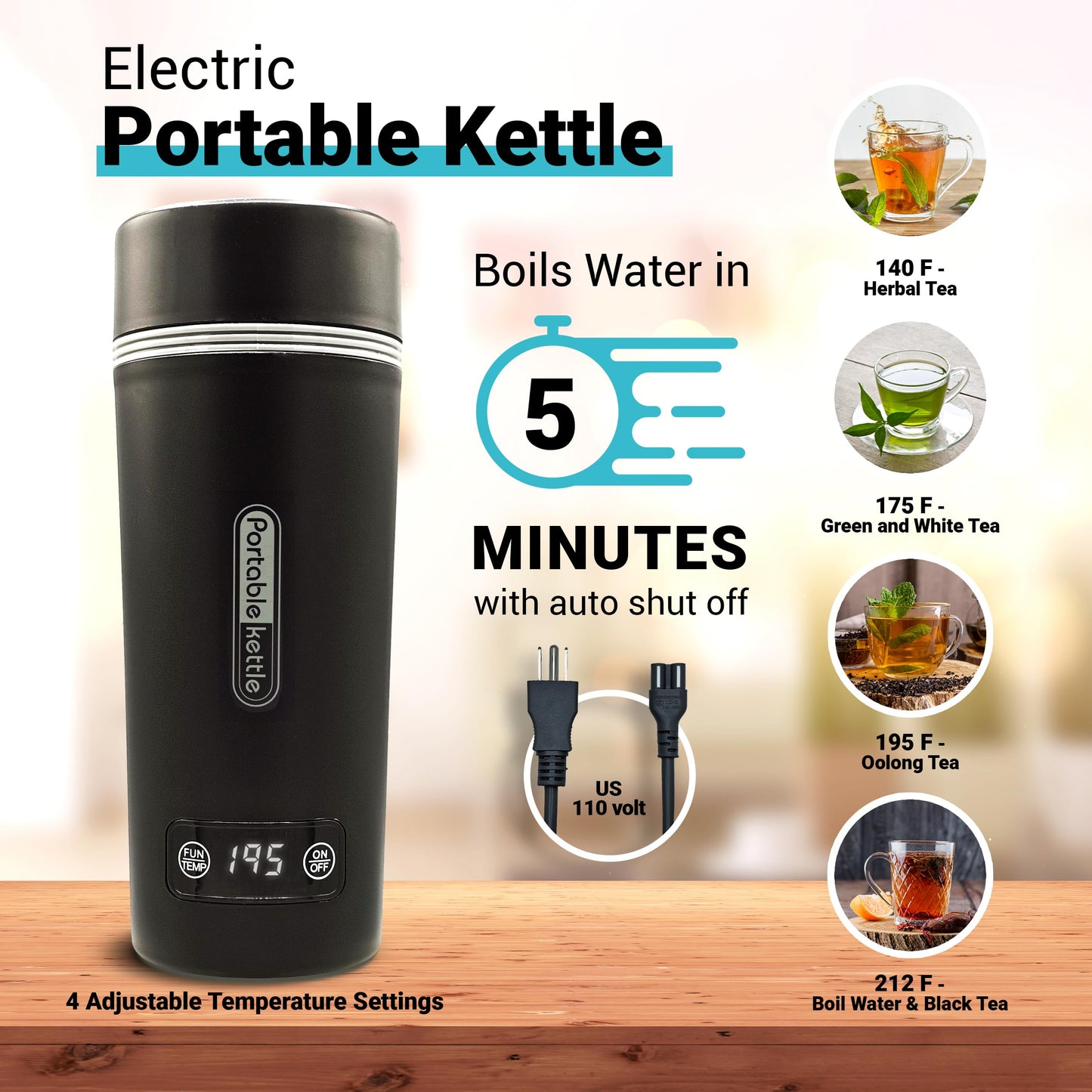 Mothers Day Gifts For Mom Organic Gift Set With Portable Kettle - 36 Piece Gift For Tea Lovers - Includes Insulated Mug, Assorte