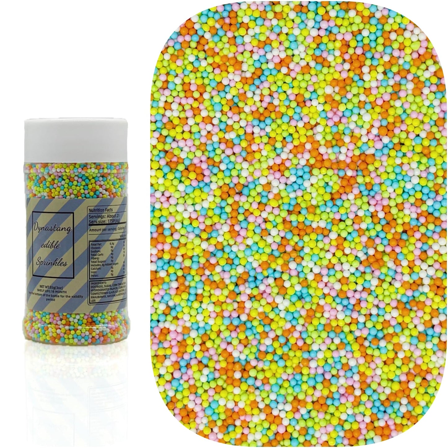 Dynastang 2mm Easter Pearls Sprinkles Edible Pearls Cake Decorating Stars Cake Decorations Cupcake Toppers Cookie Decorating Per