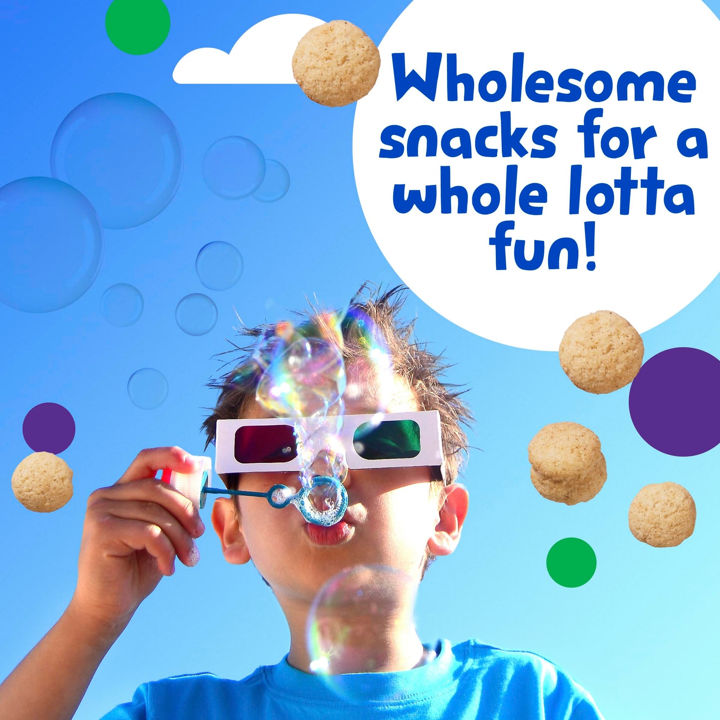 Get'Ems! From Gerber, Snacks For Kids, Apple Cinnamon Roundos Puffs, Made With Whole Grain Quinoa, Calcium To Support Strong Bon