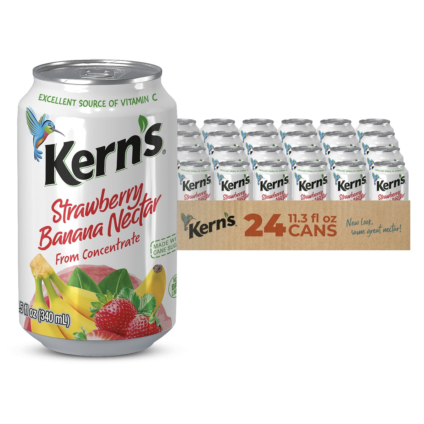 Kern'S Strawberry-Banana Nectar, 11.3 Fl Oz (Pack Of 24)