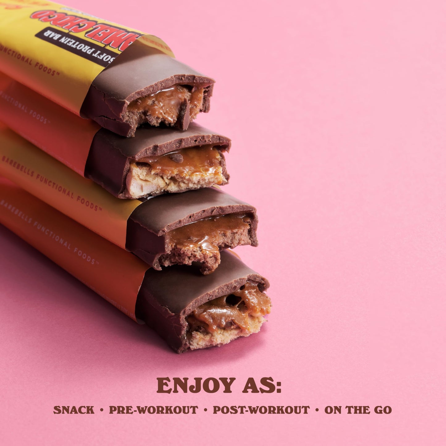 Barebells Soft Protein Bars Caramel Choco - 12 Count, 1.9Oz Bars - Protein Snacks With 16G Of High Protein - Fluffy Chocolate Pr