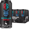 Gorilla Mind Energy Drink | Unmatched Energy Amplified Focus | N-Acetyl-L-Tyrosine Alpha-GPC 200mg Caffeine Uridine Saffron | 0 Sugar Or Artificial Colors | 16oz 12-Pack (Black Cherry Vanilla)