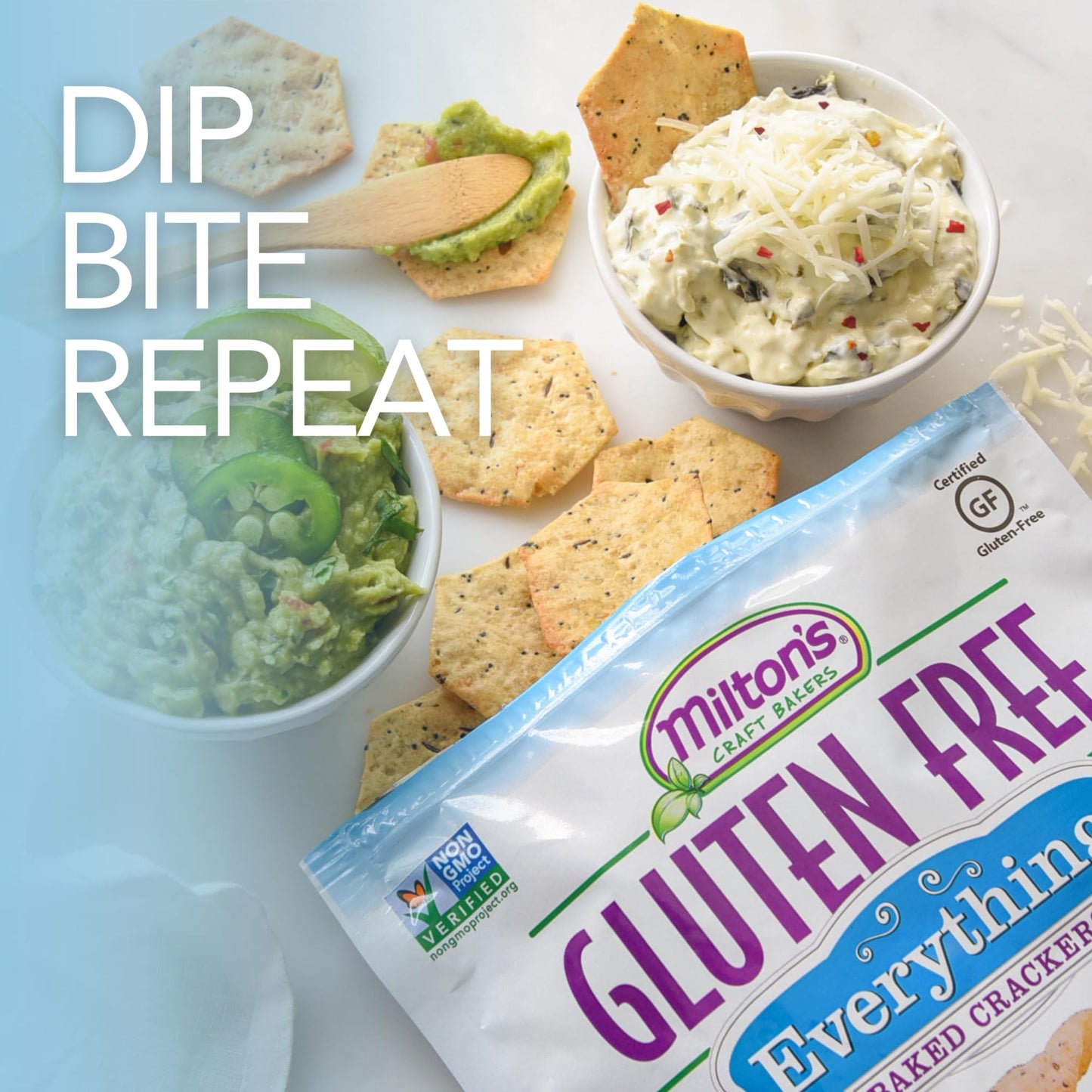 Milton'S Craft Bakers Gluten Free Everything Crackers - Baked Everything Crackers, Everything Bagel Inspired, Non-Gmo Project Ve