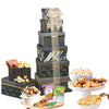 Broadway Basketeers Gourmet Food Gift Basket 6 Box Tower For Birthdays – Curated Snack Box, Sweet And Savory Treats For Parties, Best Wishes, Birthday Presents For Women, Men, Mom, Dad, Her, Him,