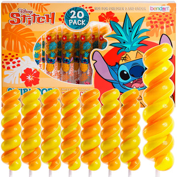 Stitch Swirl Lollipops 20pk- Lilo And Stitch Candy For Lilo And Stitch Party Favors & Stitch Birthday Decorations - Lilo & Stitc
