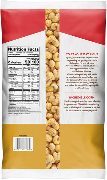 Arrowhead Mills Puffed Corn Cereal, 6 Oz (Pack Of 2)