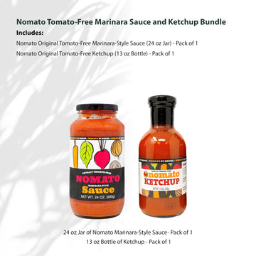 Nomato Bundle Pack Nomato- The Original Tomato Free Marinara Pasta Sauce (24 oz jar) + Nomato - The original all-natural tomato-