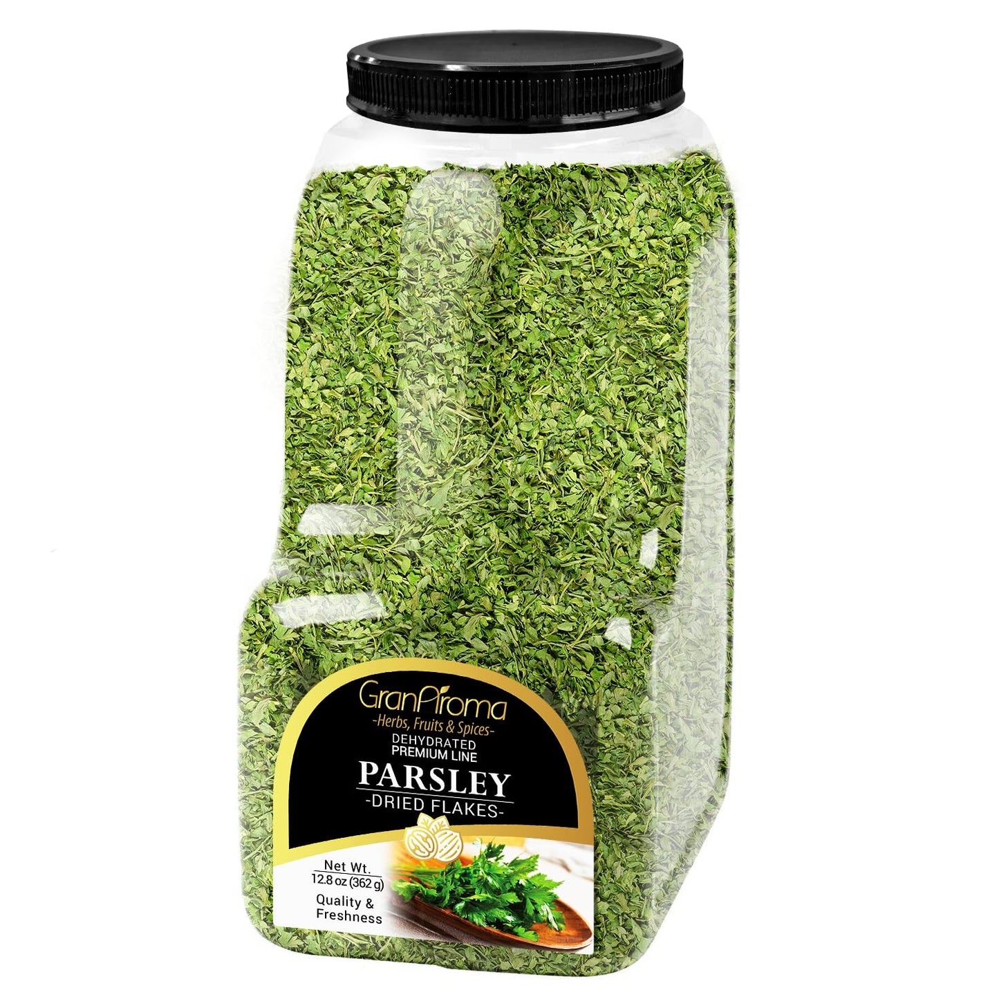 GranAroma Parsley Flakes, 12.8 oz, Bright Flavor, Garnish & Ingredient, Versatile