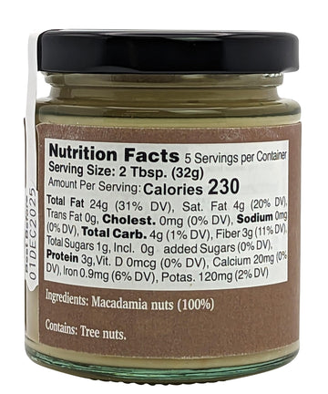 Nutural World - Crunchy Macadamia Nut Butter 6 Oz (170G)