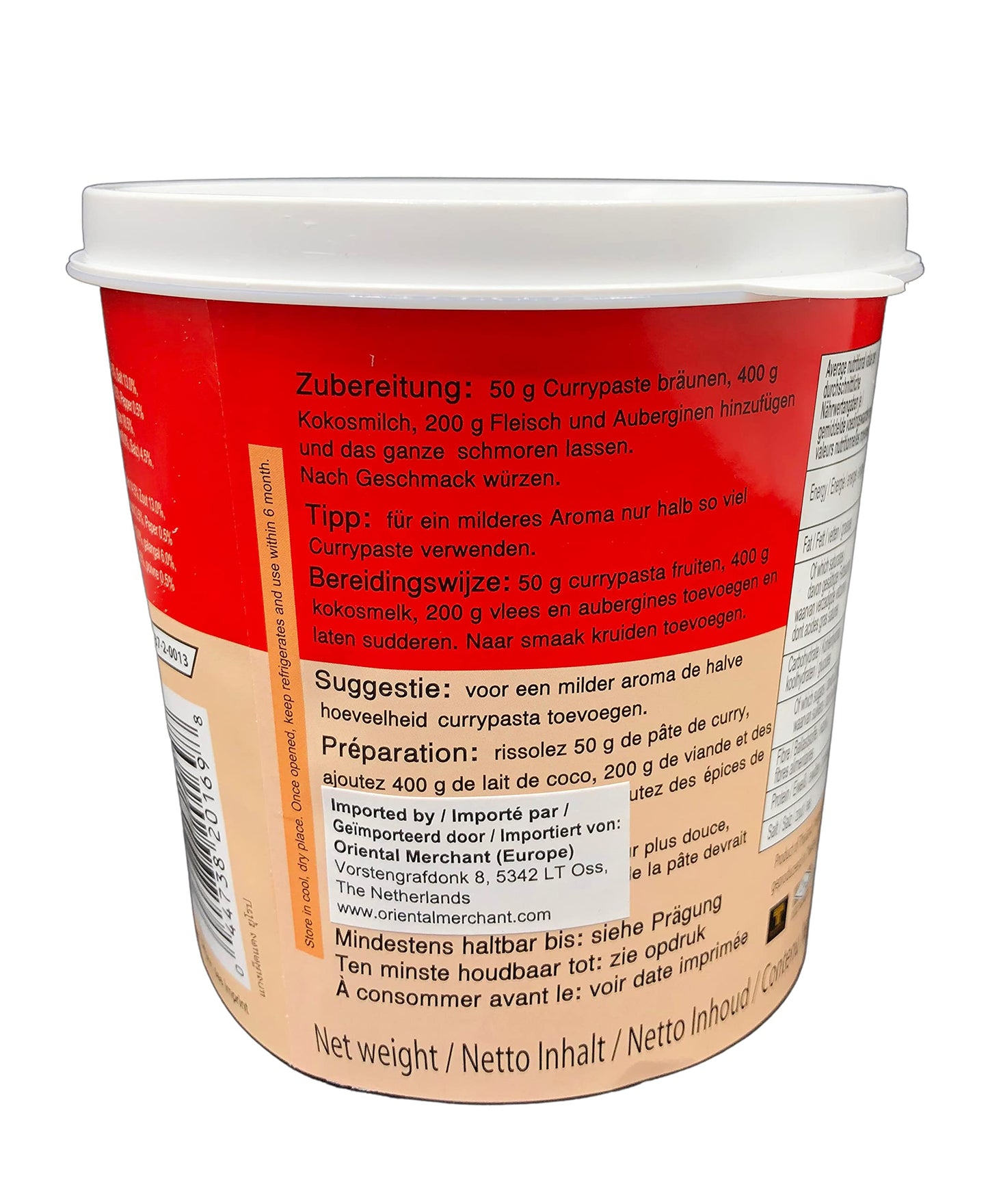 Mae Ploy Red Curry Paste, Authentic Thai Curry Paste With Red Chili, Shrimp Paste, Lemongrass And Aromatic Herbs For Cooking Butter Chicken, Rendang, Curries, Stews And Other Dishes, 2.2Lbs Tub