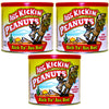 ASS KICKIN Habanero Pepper Spicy Hot Peanuts - 12oz - Ultimate Spicy Gourmet Gift Peanuts - Try if you dare! 3 Cans