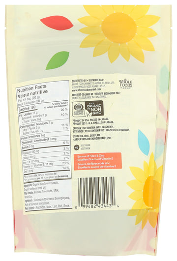 365 by Whole Foods Market, Organic Roasted Unsalted Sunflower Kernals, 12 Ounce