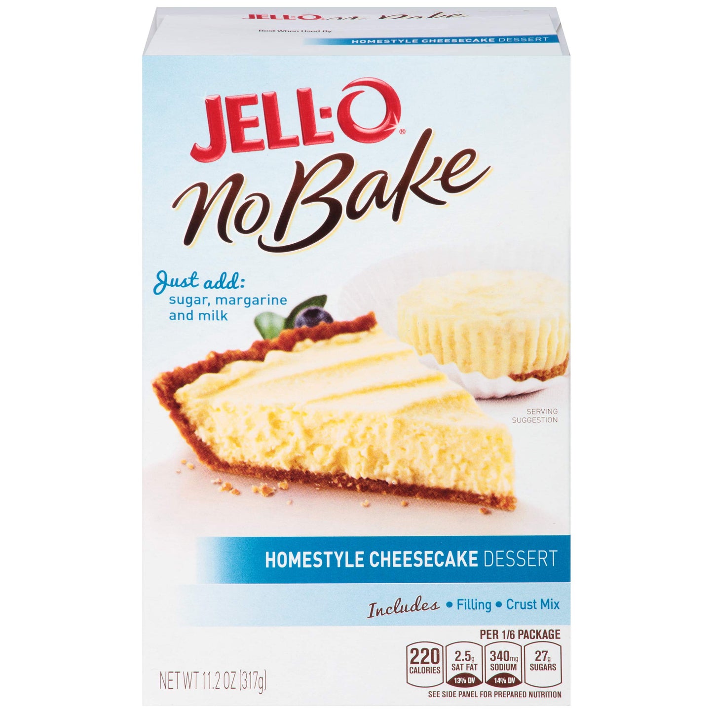 Jell-O No Bake Homestyle Cheesecake Dessert Kit (11.2 Oz Box)