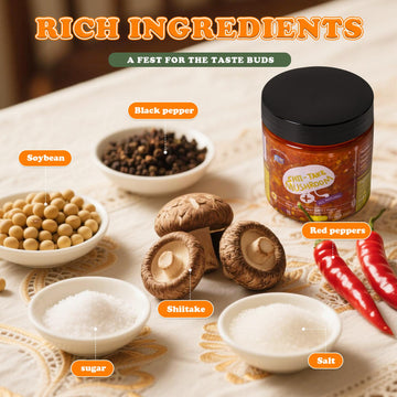 Chili Pepper Bobo Sauce Condiment, Flavorful & All Natural Vegan Chili Crisp Oil, Non-MSG, Non-GMO, Gourmet Hot Chili Good on Ev