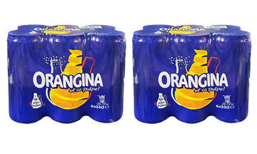 Orangina Et Sa Pulpe - French Imported Orange Pulp Soda Tall Cans (12 Pack, Total Of 138Oz)