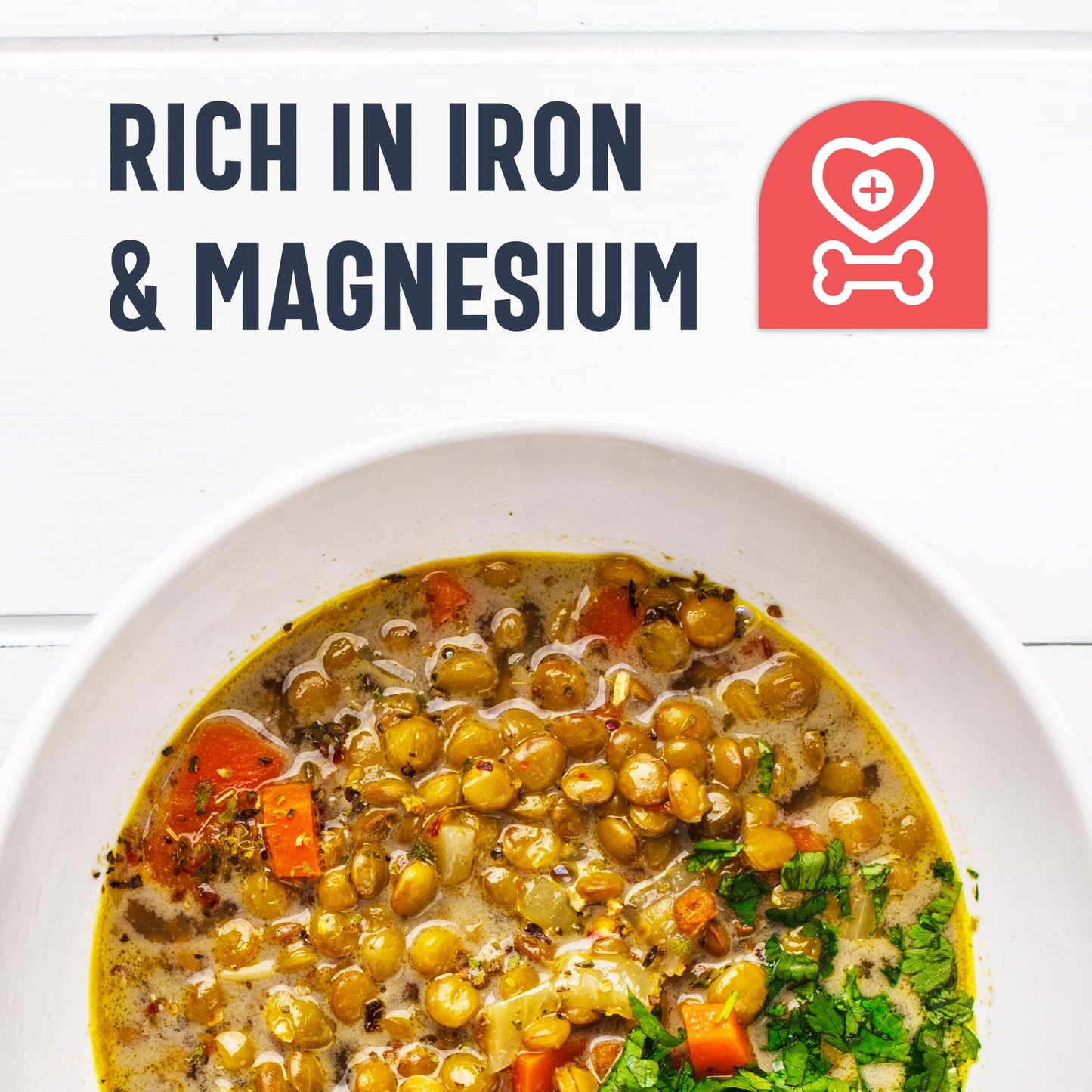 One In A Mill French Green Lentils | 2Lb Bulk Le Puy Dry Lentils Resealable Bag | All-Natural Plant-Based Protein For Soups, Sal