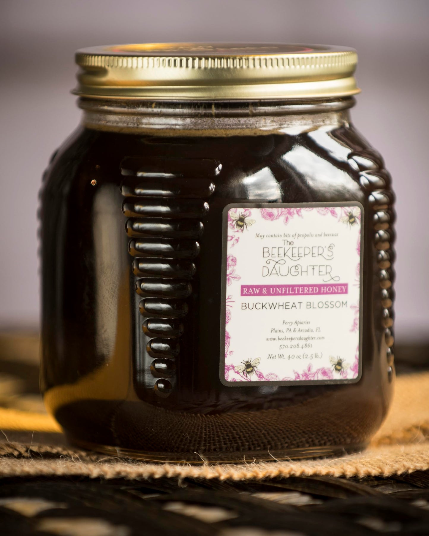 Beekeepers Daughter Raw Buckwheat Blossom Honey By The Beekeeper'S Daughter - 2.5 Lb Jar (2.5 Pound)