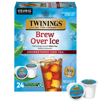Twinings Iced Tea Unsweetened Black Tea K-Cup Pods For Keurig, Caffeinated, Refreshing, Smooth, Black Tea, 24 Count (Pack Of 1)