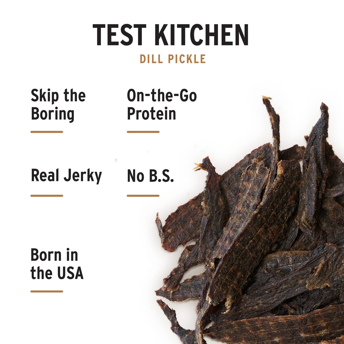 People'S Choice Beef Jerky - Test Kitchen Small Batch - Dill Pickle - High Protein Snacks For Adults - Gluten Free - Camping Foo