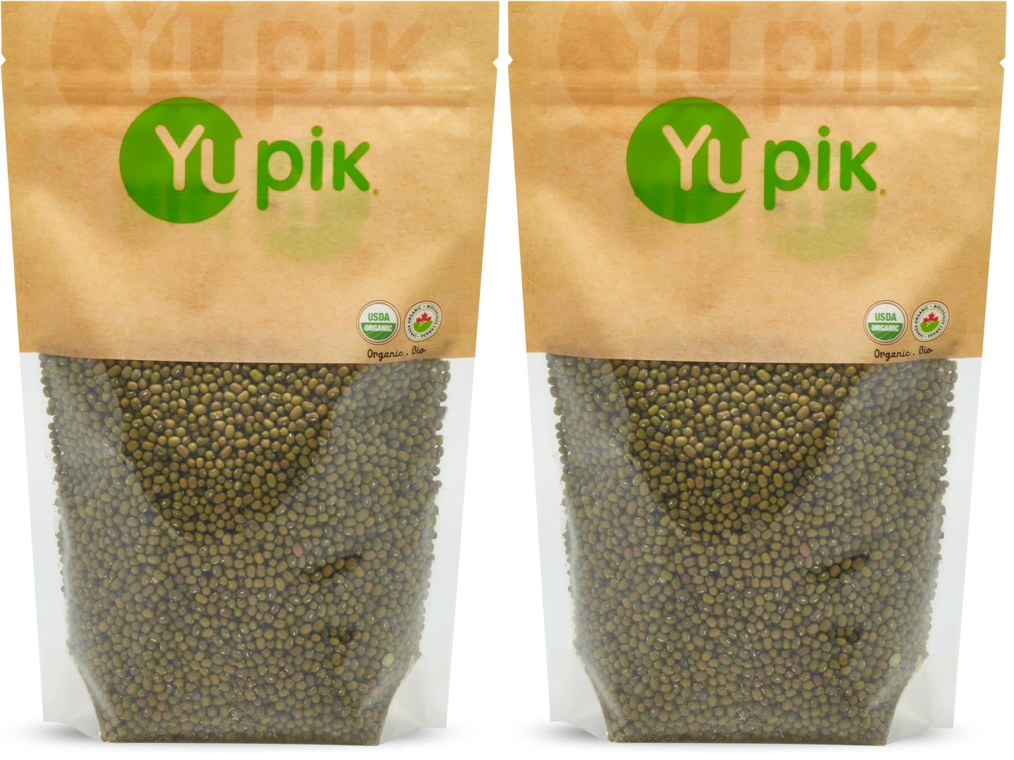 Yupik Organic Mung Beans, 2.2 lb, Non-GMO, Vegan, Gluten-Free (Pack of 2)