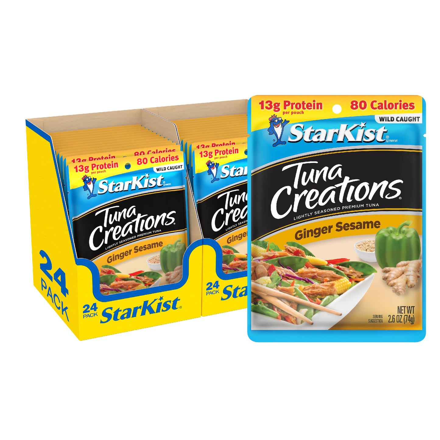 Starkist Tuna Creations Ginger Sesame, 2.6 Oz, Pack Of 24