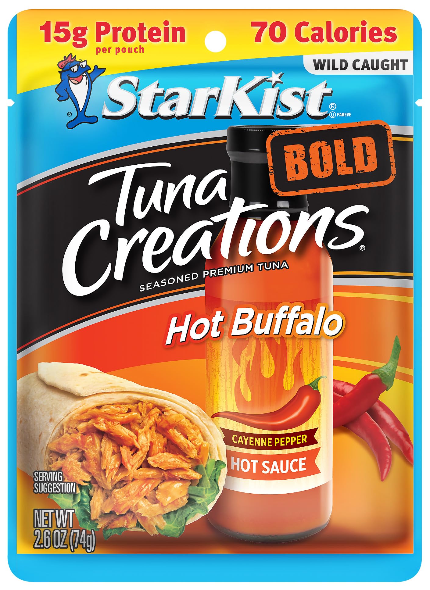 Starkist Tuna Creations Bold Hot Buffalo Style, 2.6 Oz, Pack Of 12