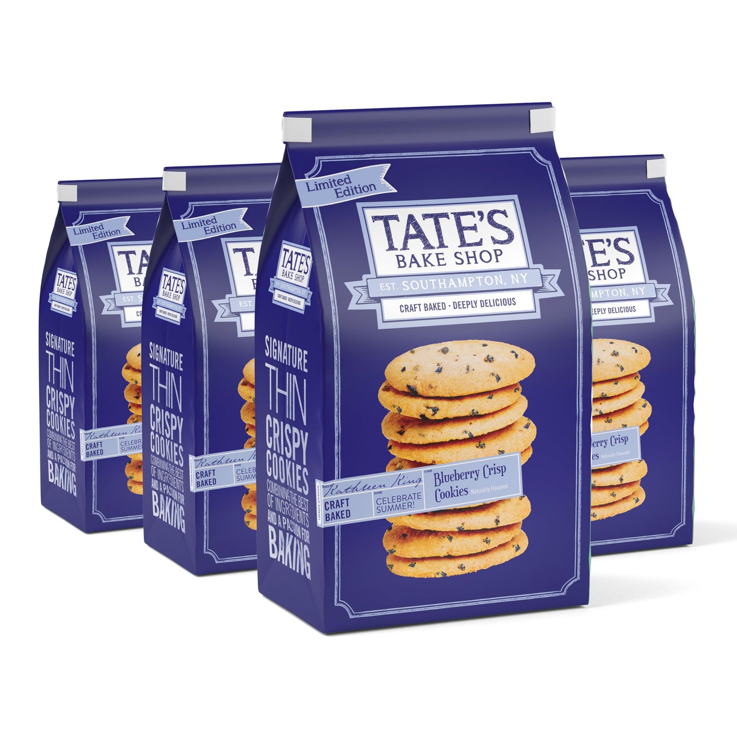 TateS Bake Shop Blueberry Crisp Cookies Special Release 4-7 Oz Bags