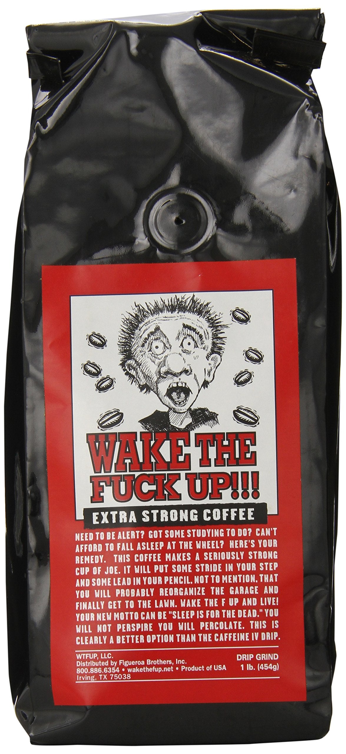 Wake the FUp Coffee, Original Extra Strong, 16 Ounce (1 lb), Model SYNCHKG035092
