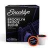 Brooklyn Beans Brooklyn Bridge Blend Gourmet Coffee - Compatible with Keurig 2.0 K Cup malt-inspired 40 Count Rich and Bold Medium Roast