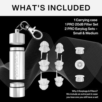 Earpeace Music Pro - Concert Ear Plugs - High Fidelity Ear Plugs For Concerts - Noise Canceling Musicians Ear Plugs - Reusable -