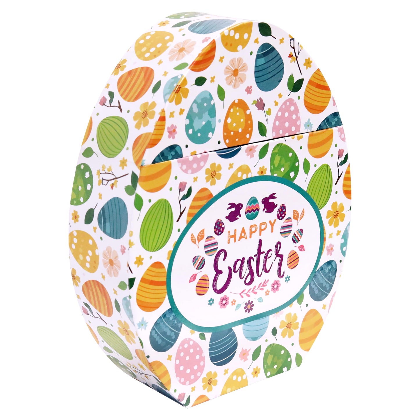 Easter Snack Egg Shape Box (38 Count) Filled With Candy, Peelable Gummies, Treats And Bunny, Great Package For Family, Friends,