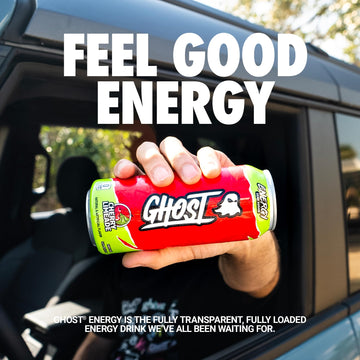 GHOST Energy Drink - Cherry Limeade - 12-Pack, 16oz - Gluten-Free, Vegan, 200mg Natural Caffeine