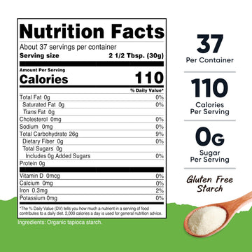 Nutricost Pantry Organic Tapioca Starch (2.5 Lb) - Gluten-Free, Gmo-Free
