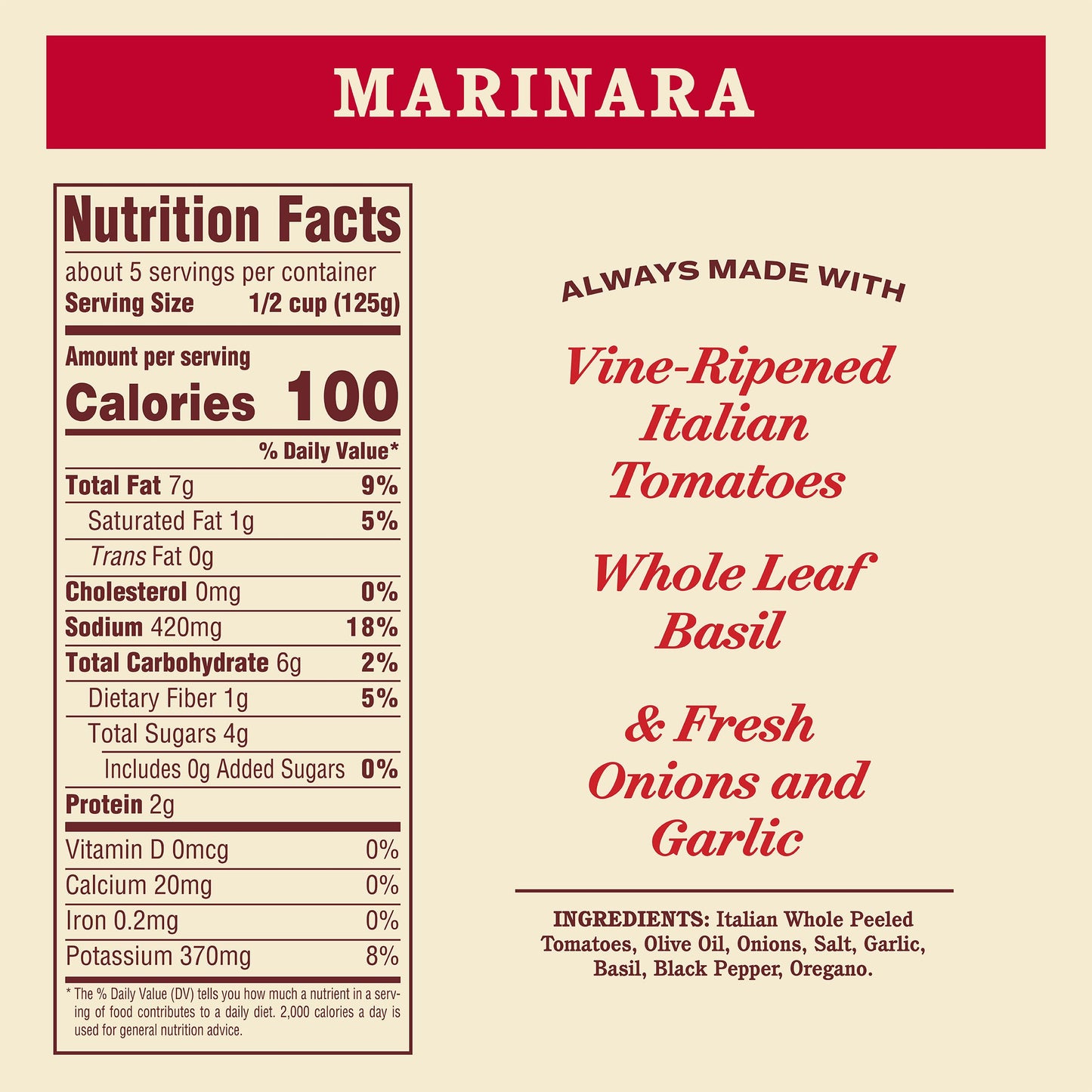 Raos Specialty Food Homemade Marinara Premium Pasta Sauce, 24 Ounce -- 12 Per Case.