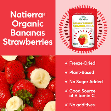 Natierra Nature'S All Foods Organic Freeze-Dried Bananas And Strawberries | Non-Gmo & Vegan | 1.8 Ounce