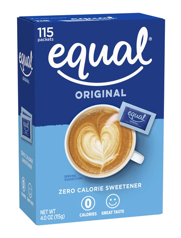 Equal 0 Calorie Sweetener, Aspartame And Acesulfame-K Sweetener Packets, Zero Calorie Sugar Alternative, Erythritol Free, 115 Ct
