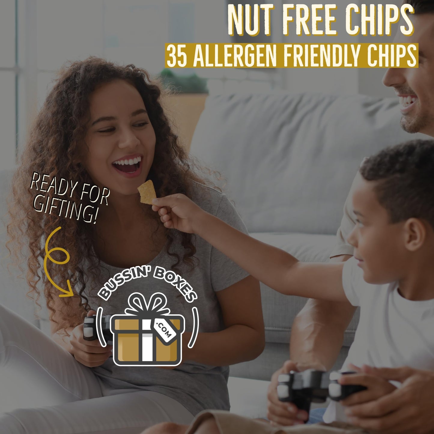 Peanut Free Chips Variety Pack With Allergy Friendly, Popcorn & Crisps By Bussin Boxes