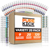Pure Kick Ultimate Variety Pack - 9 Flavors of Energy Drink Packets - Pure Kick Hydrate and Energy Drink Powder - Water Flavorin