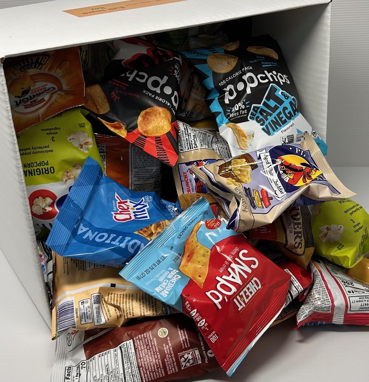 Bulk Snack Box Care Package | 60 Count | Variety Snacks | Assorted Chips And Cookies |Breakrooms, Back To School, Military, Work, Home, College, Offices, Reception, Front Desk, Ideal Gifts For Grand Children Bundled And Packaged By The Holy South.