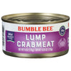 Bumble Bee Lump Crab Meat, 6 Oz Can - 14G Protein & 1G Carb Per Serving - Wild Caught, Small Chunks, Drain Before Use
