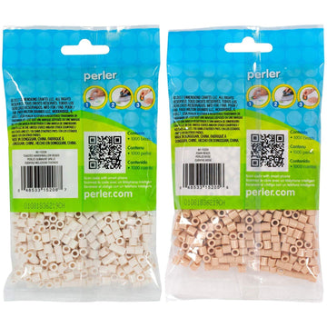 Perler Bead Bag 1000, Bundle of Toasted Marshmallow and Fawn (2 Pack)
