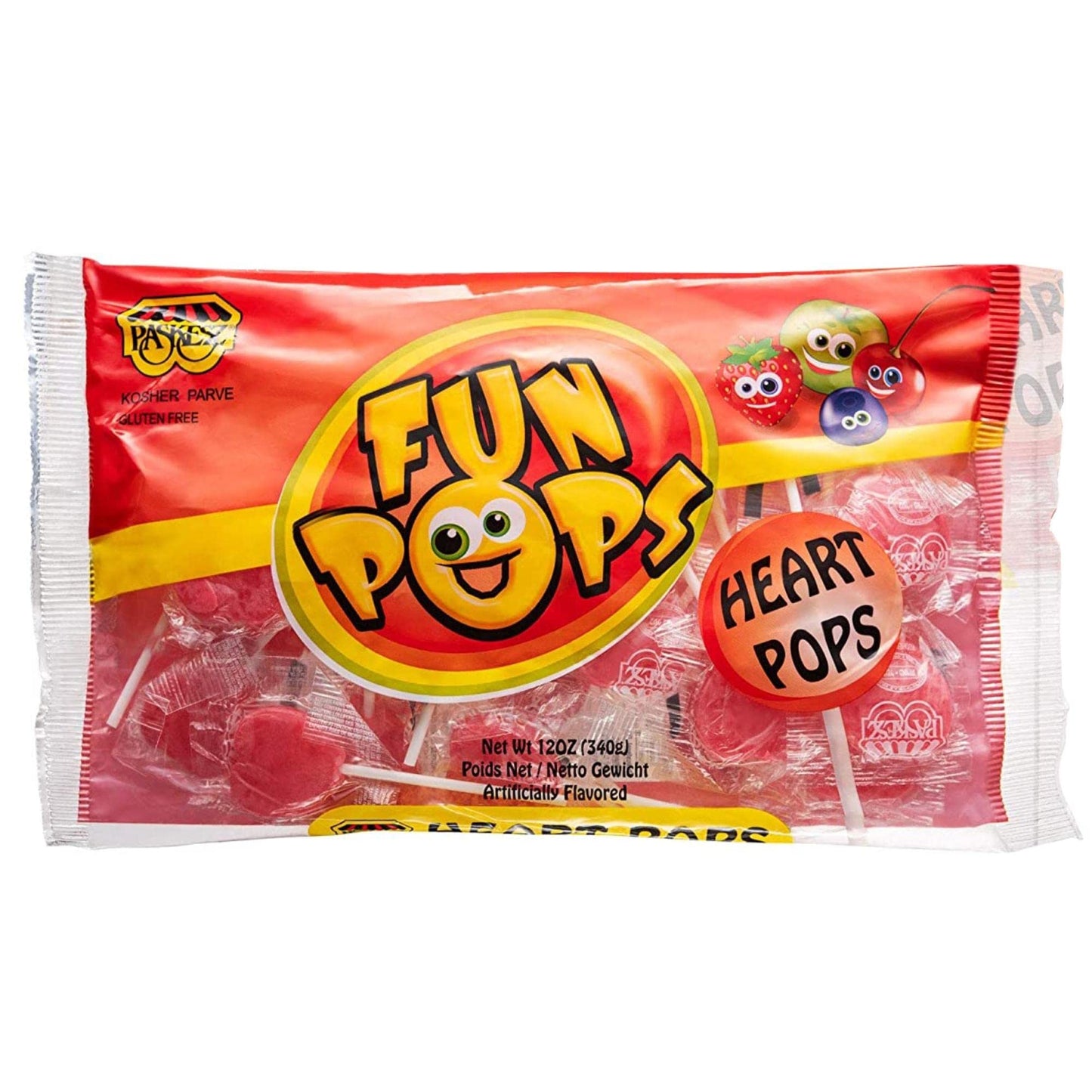 Heart Lollipops Valentines Day Candy - 28 Count - Heart Shaped Valentines Lollipops - Valentine Candy Individually Wrapped - Red
