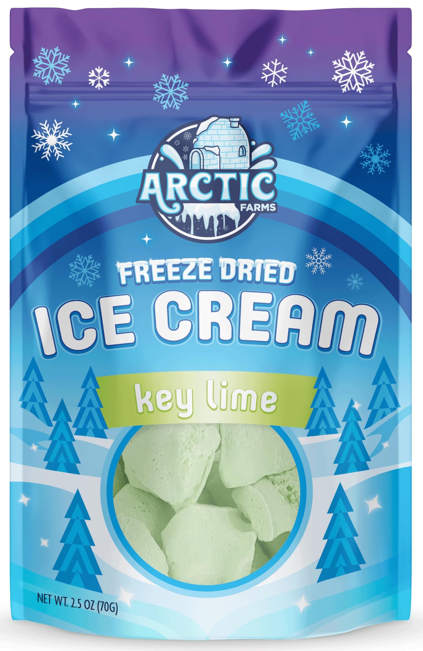 Arctic Farms Freeze Dried Ice Cream Bits Bagged And Boxed - Does Not Melt (Key Lime) (2.5Oz)