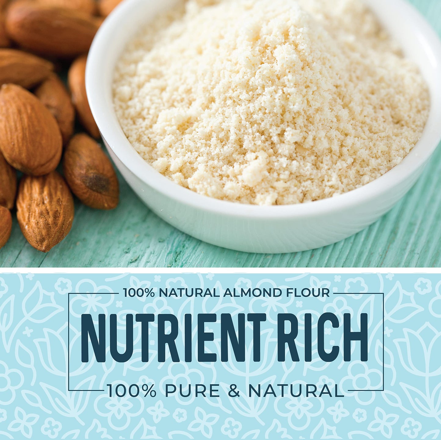 Herbaila Almond Flour, 2Lbs, 32Oz, Blanched Almond Flour, Gluten Free Flour, Keto Bread Flour, Almond Flour, Paleo, Non-Gmo, Vegan.