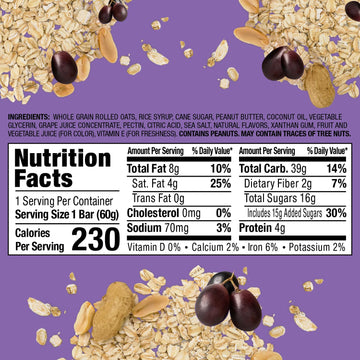 Bobo'S Peanut Butter & Grape Jelly Oat Snacks, 24 Count, Healthy Everyday Snack, A Satisfying Treat That Provides A Quick Energy