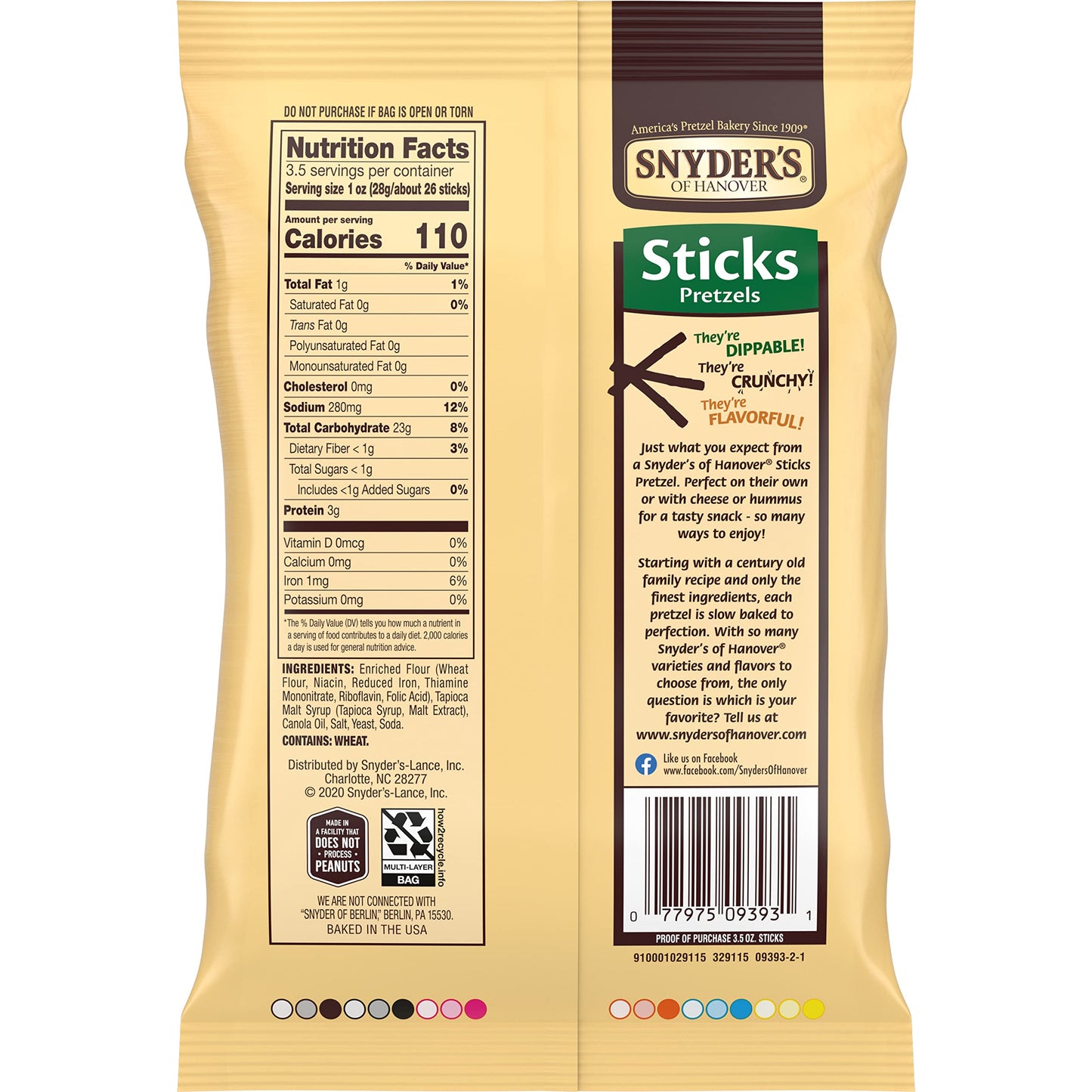 Snyders of Hanover Pretzel Sticks, 3.5 Ounce