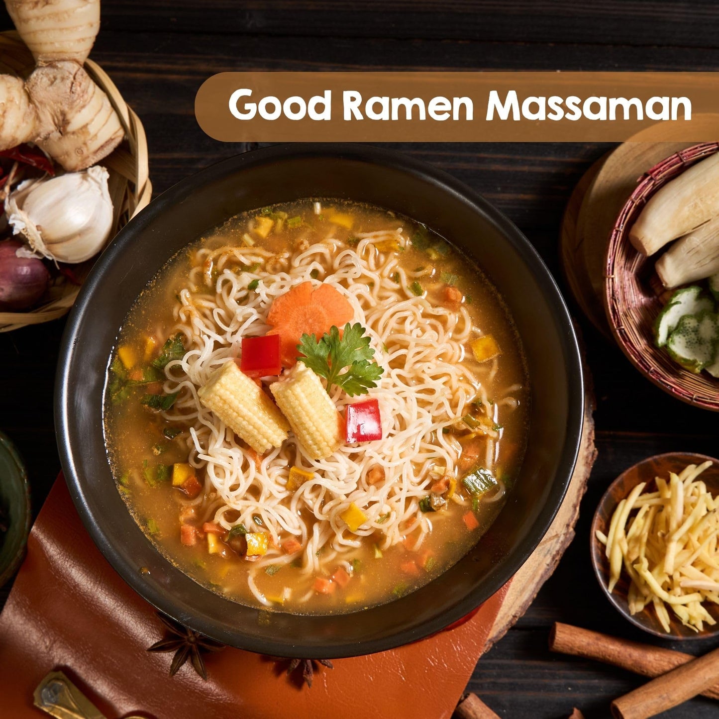 Perfect Earth Good Ramen Massaman Noodles - Authentic Vibrant Thai Flavor, Medium Spice, Organic & Gluten-Free Instant Noodle Ra