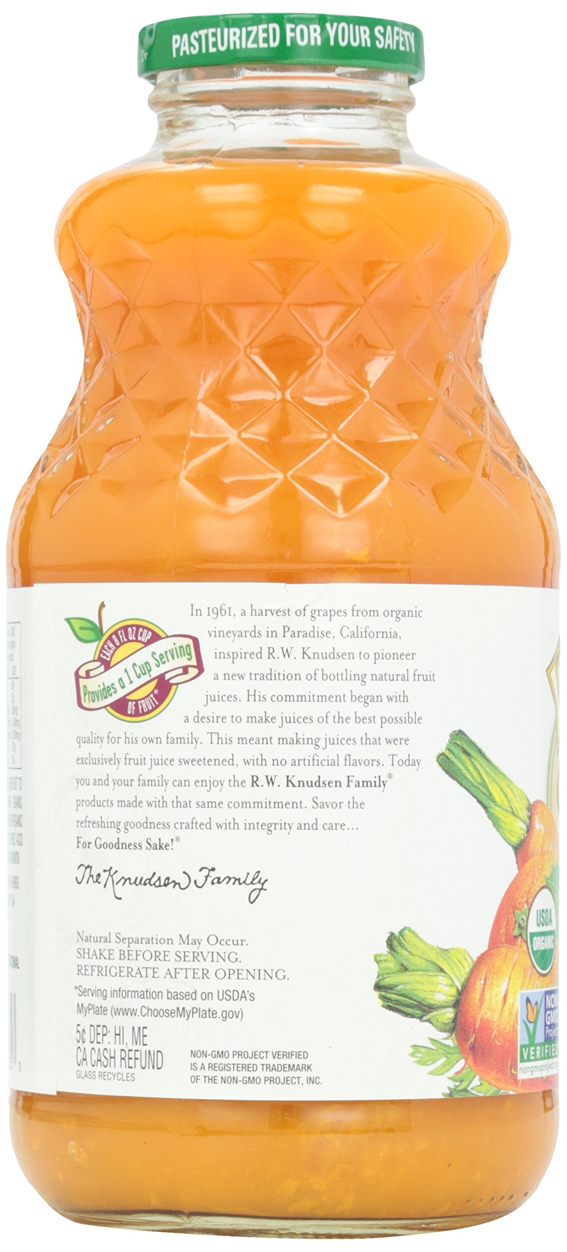 R.W. Knudsen Organic Orange Carrot Juice, 2.67 Fl Oz, Pack of 12