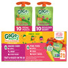 GoGo SqueeZ Fruit & VeggieZ Variety Pack Pedal Peach and Boulder Berry 3.2 oz (Pack of 20) Unsweetened Snacks for Kids Gluten Free Nut Free Dairy Free Recloseable Cap BPA Free Pouches